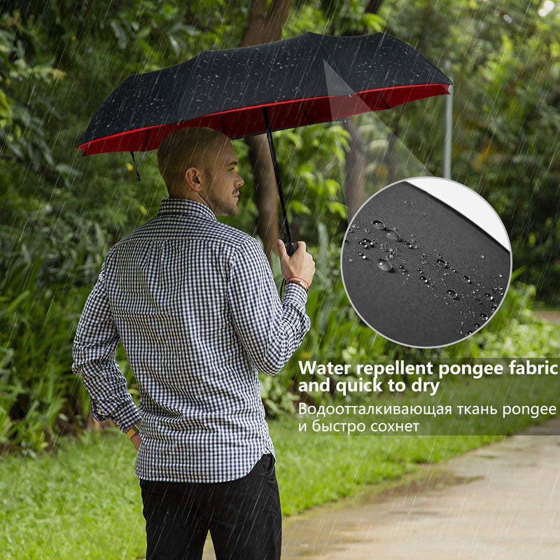 Skanto | StormShield Automatisk Paraply – Vindbestandig Stormparaply med Omvendt Lukkemekanisme