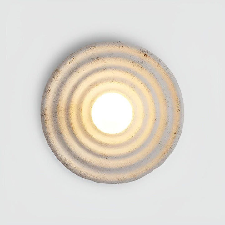Wabi-Sabi Elegance - Japansk Rund Designer Wabi-Sabi Vegglampe | Skanto
