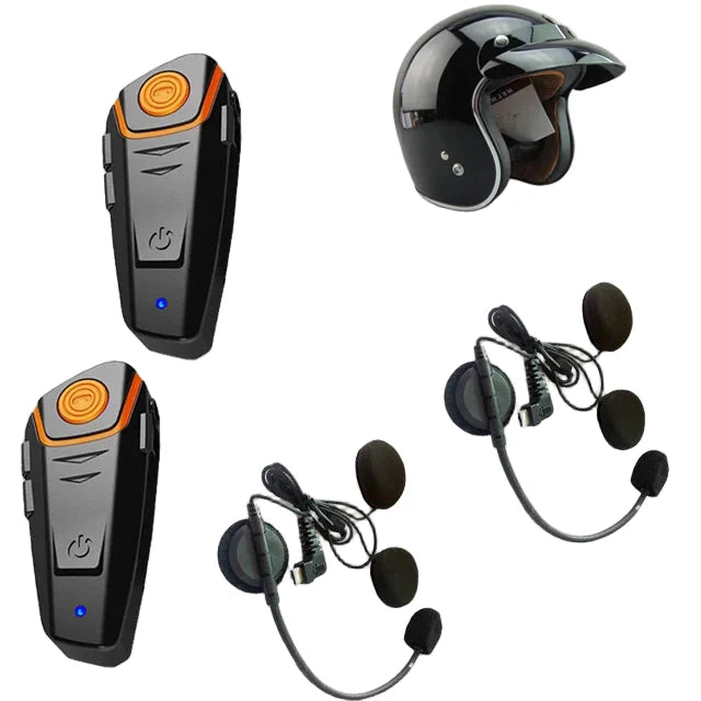 Skanto | Vanntett Bluetooth motorsykkel intercom med FM og 1000M rekkevidde – RoadLink