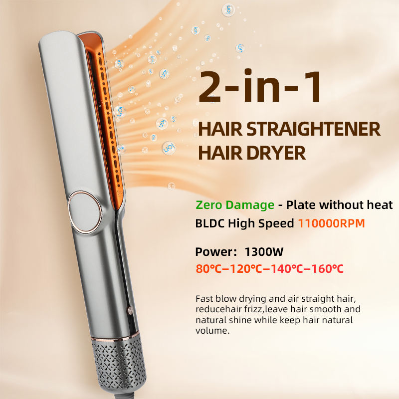 2-in-1 Haartrockner & Glätteisen für müheloses Styling