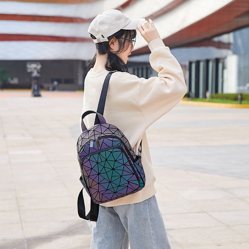Skanto | Rainbow Rise Luminous Holographic Ryggsekk