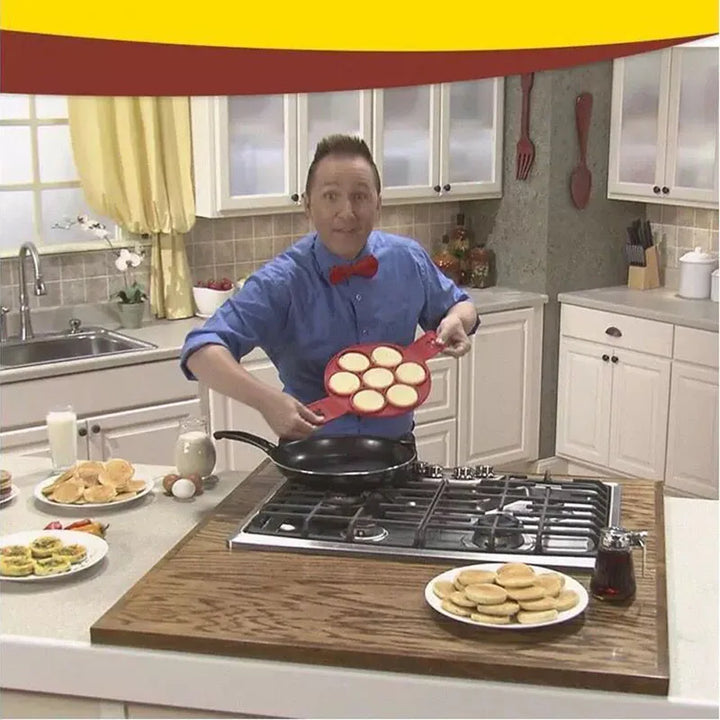 Skanto | 2-i-1 Silikon Pancake Mold – Enkel og Morsom Frokostlager