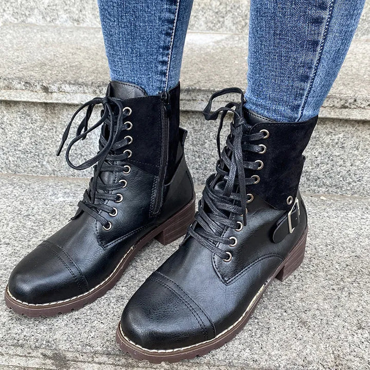 Amalthea Vintage Ankellær støvler
