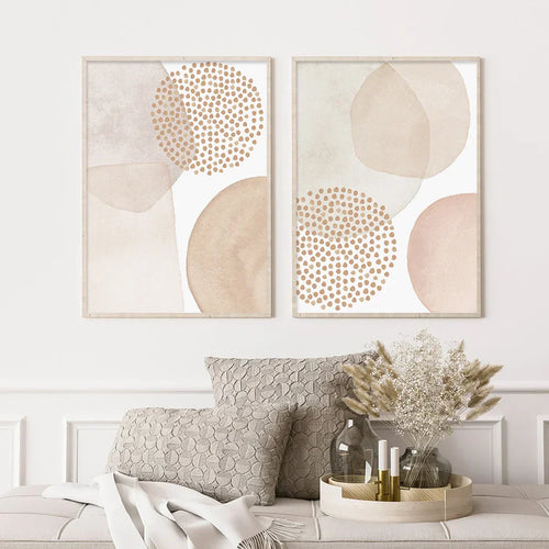 Lighter Shades Pink Beige Minimalist Abstract Wall Art Fine Art Canvas Prints Pictures For Living Room Bedroom Nordic Home Decor | Skanto