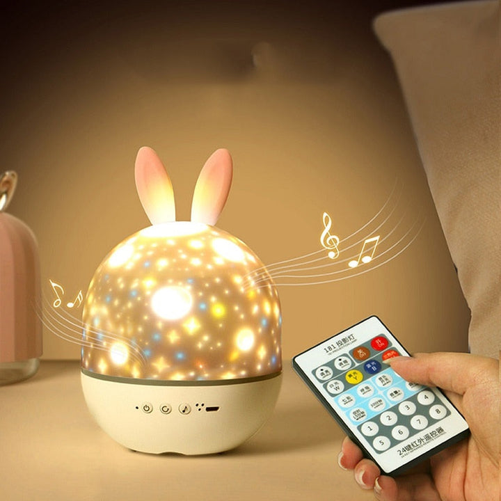 LED Universe Stars Bunny Prosjektor Nattlys | Skanto