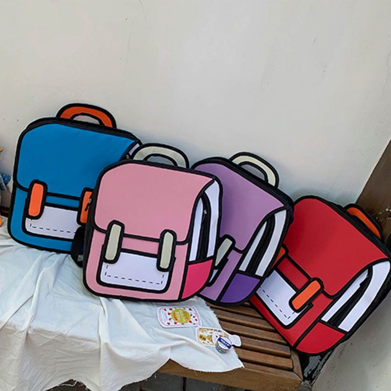 Skanto | Kreativ 2D Unisex Tegneserie Ryggsekk