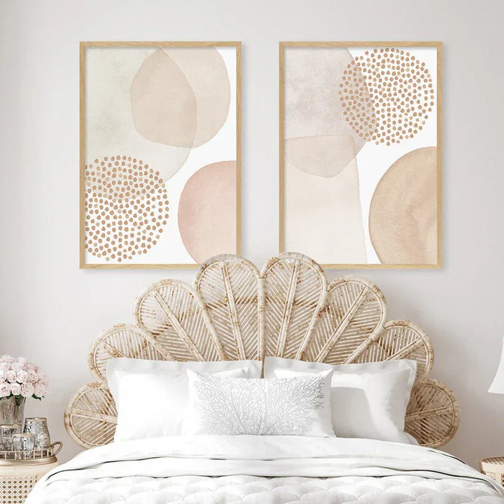 Lighter Shades Pink Beige Minimalist Abstract Wall Art Fine Art Canvas Prints Pictures For Living Room Bedroom Nordic Home Decor | Skanto