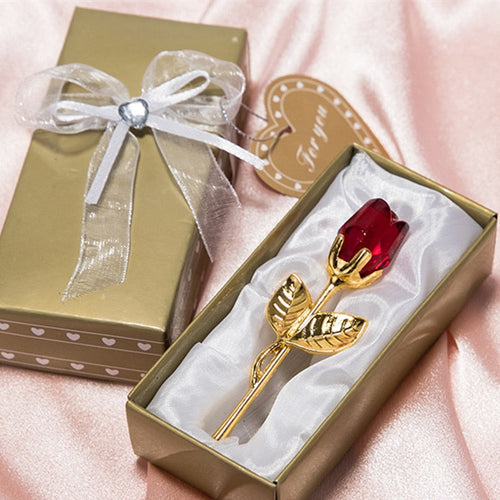Skanto | Luksus Krystall Rose i Gaveeske – Valentinsdaggave til Henne