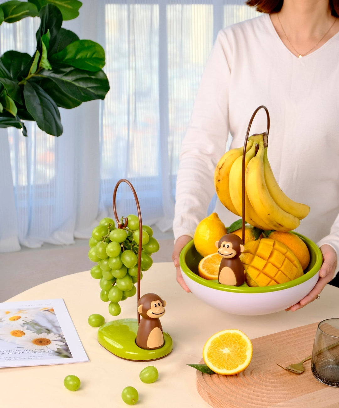 Skanto | Monkey Shape Kjøkken Banan Henger Stativ