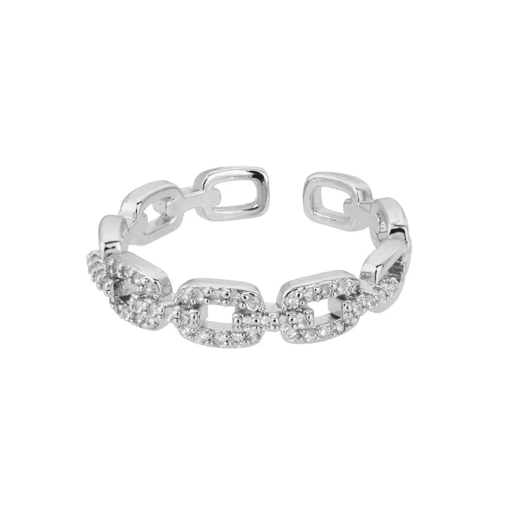 Skanto | Justerbar diamant lenke ring
