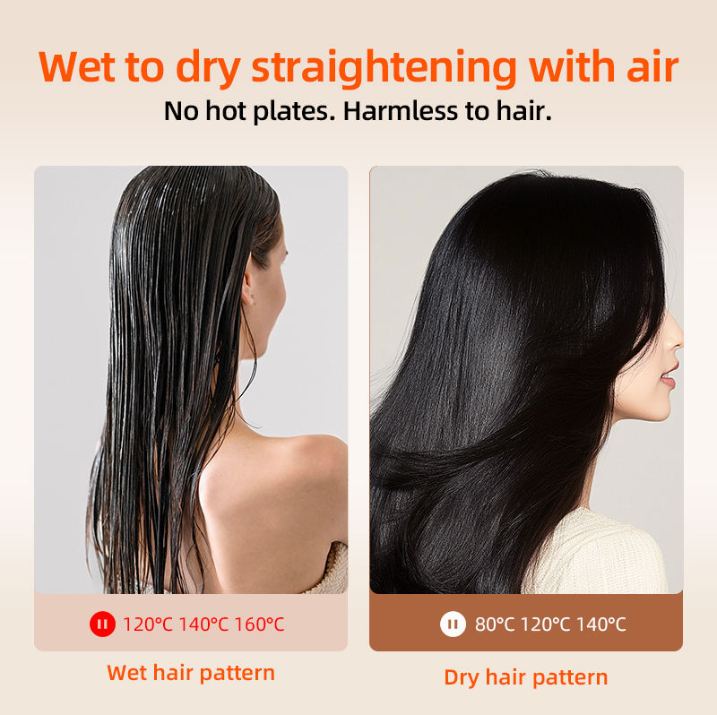 2-in-1 Haartrockner & Glätteisen für müheloses Styling