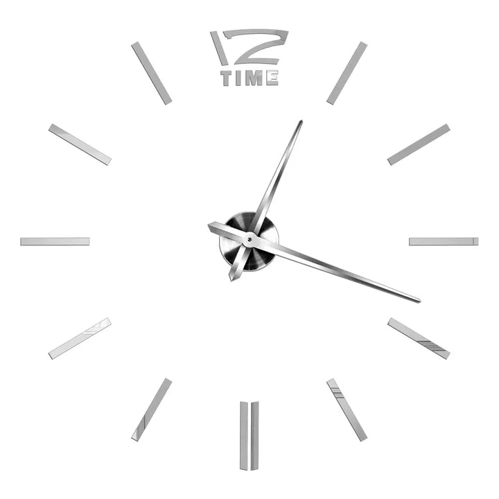 Large DIY 3D Mirror Acrylic Wall Clock for Kitchen, Dining Room, Living Room | Skanto