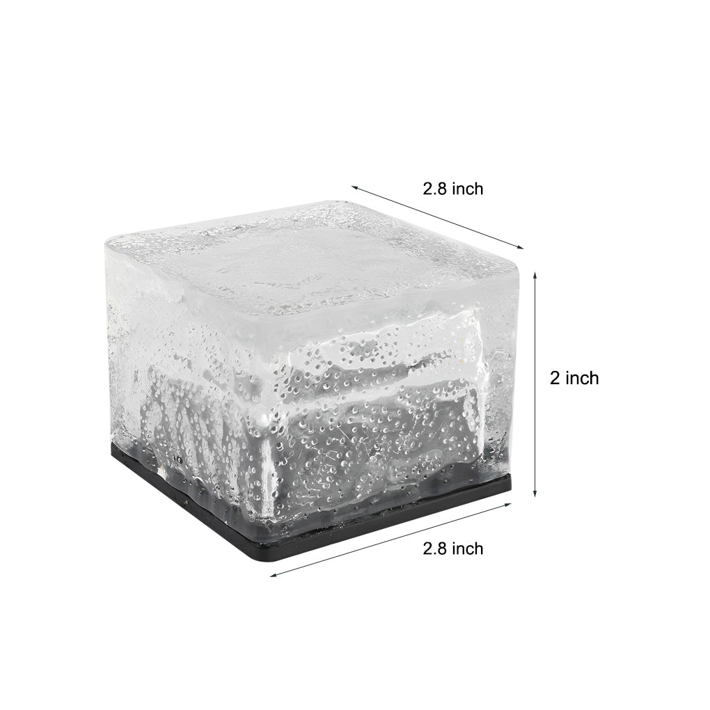 Square Creative Ice ock LED Vanntett Smarte Solenergi Utendørs Belysning