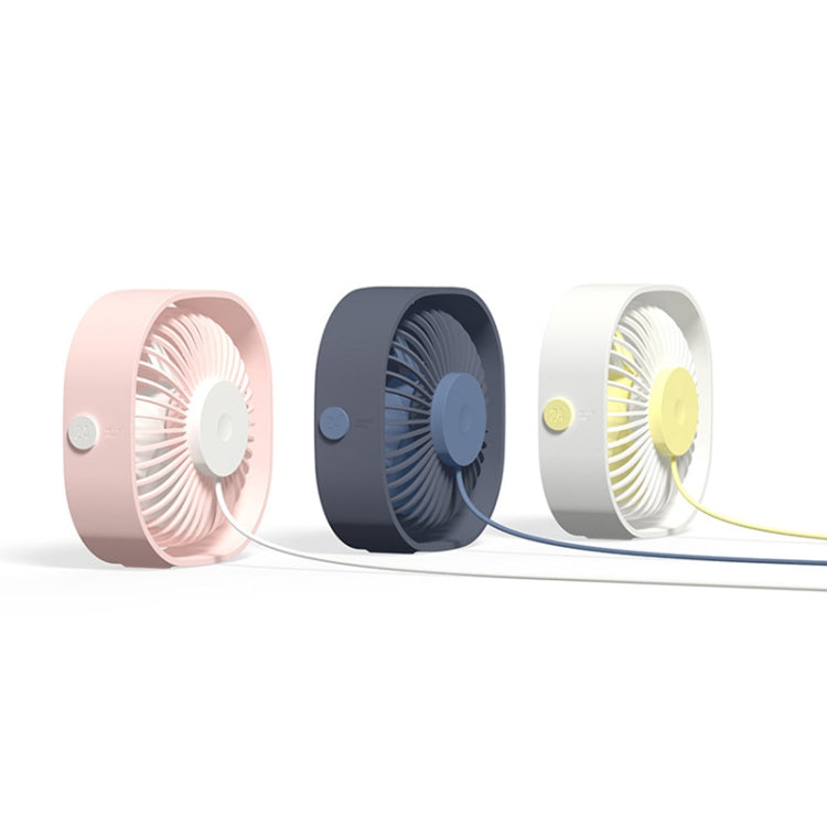 360 Grad Rotasjon Vind 3 Hastigheter Mini USB Skrivebordsvifte (Rosa) | Skanto
