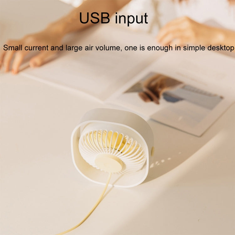 360 Grad Rotasjon Vind 3 Hastigheter Mini USB Skrivebordsvifte (Rosa) | Skanto