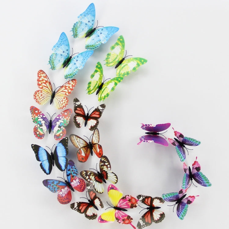 10stk Fashion Luminous Butterfly med Magnet Simulering Kjøleskapsmagneter Veggklistermerke Hagedekorasjon, Tilfeldig Fargelevering
