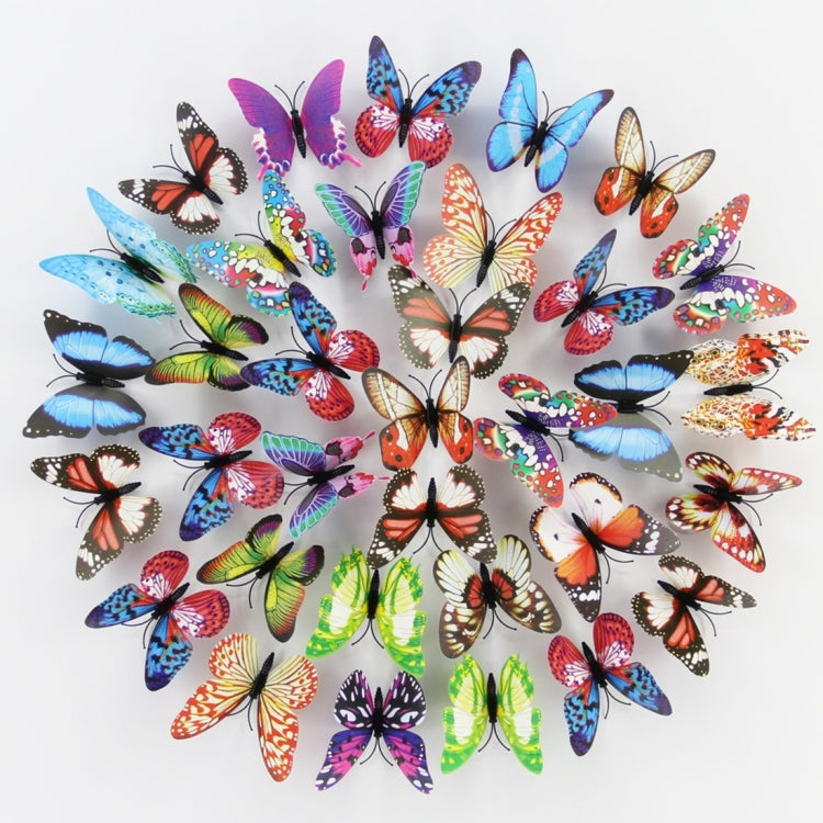 10stk Fashion Luminous Butterfly med Magnet Simulering Kjøleskapsmagneter Veggklistermerke Hagedekorasjon, Tilfeldig Fargelevering