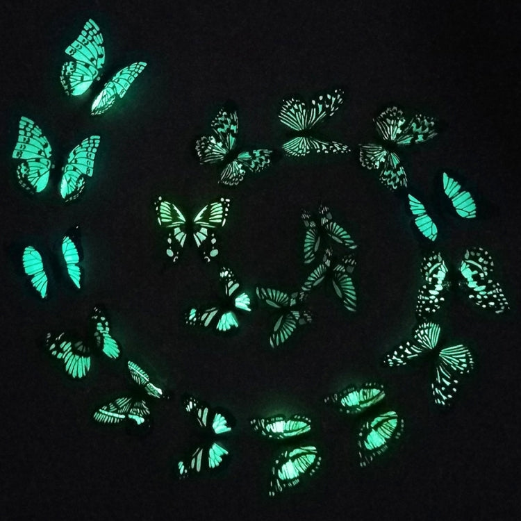 10stk Fashion Luminous Butterfly med Magnet Simulering Kjøleskapsmagneter Veggklistermerke Hagedekorasjon, Tilfeldig Fargelevering