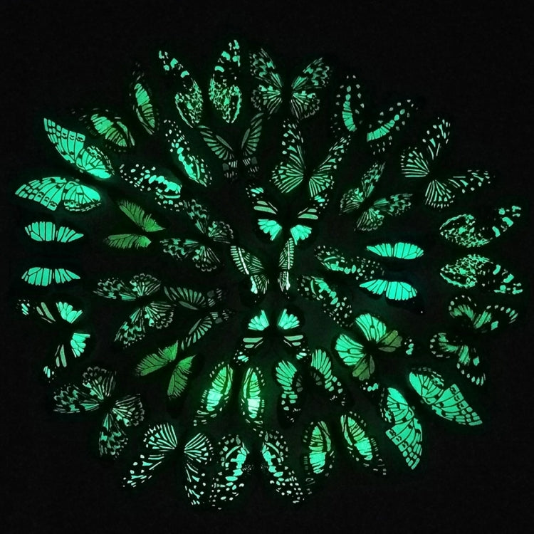 10stk Fashion Luminous Butterfly med Magnet Simulering Kjøleskapsmagneter Veggklistermerke Hagedekorasjon, Tilfeldig Fargelevering