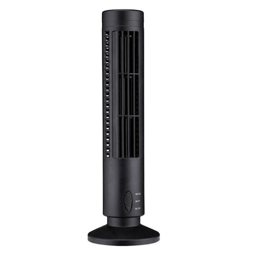 Tower Type USB Elektrisk Vifte Bladless Klimaanlegg Vifte (Svart) | Skanto