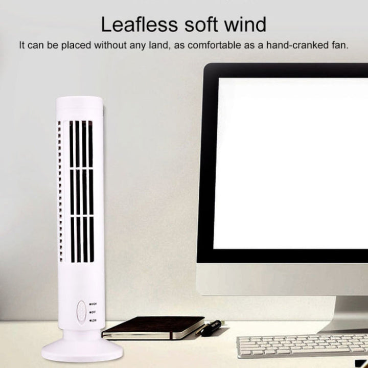 Tower Type USB Elektrisk Vifte Bladless Klimaanlegg Vifte (Svart) | Skanto
