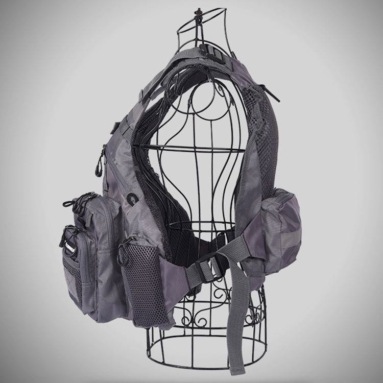 Norvo | MEN Utendørs Multifunksjonell Fiskeforankringsvest (Grå)