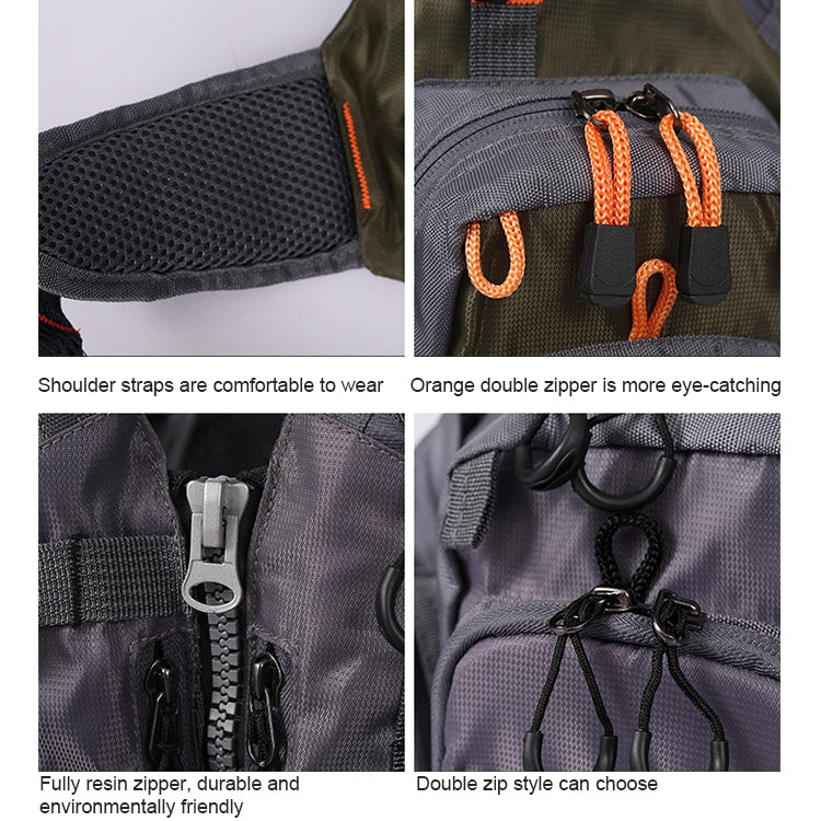 Norvo | MEN Utendørs Multifunksjonell Fiskeforankringsvest (Grå)