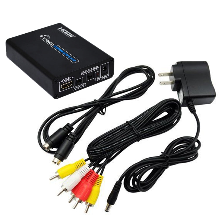 Skanto | HDMI til Composite / AV S-Video Converter RCA CVBS/L/R Video Converter Adapter, EU Plugg