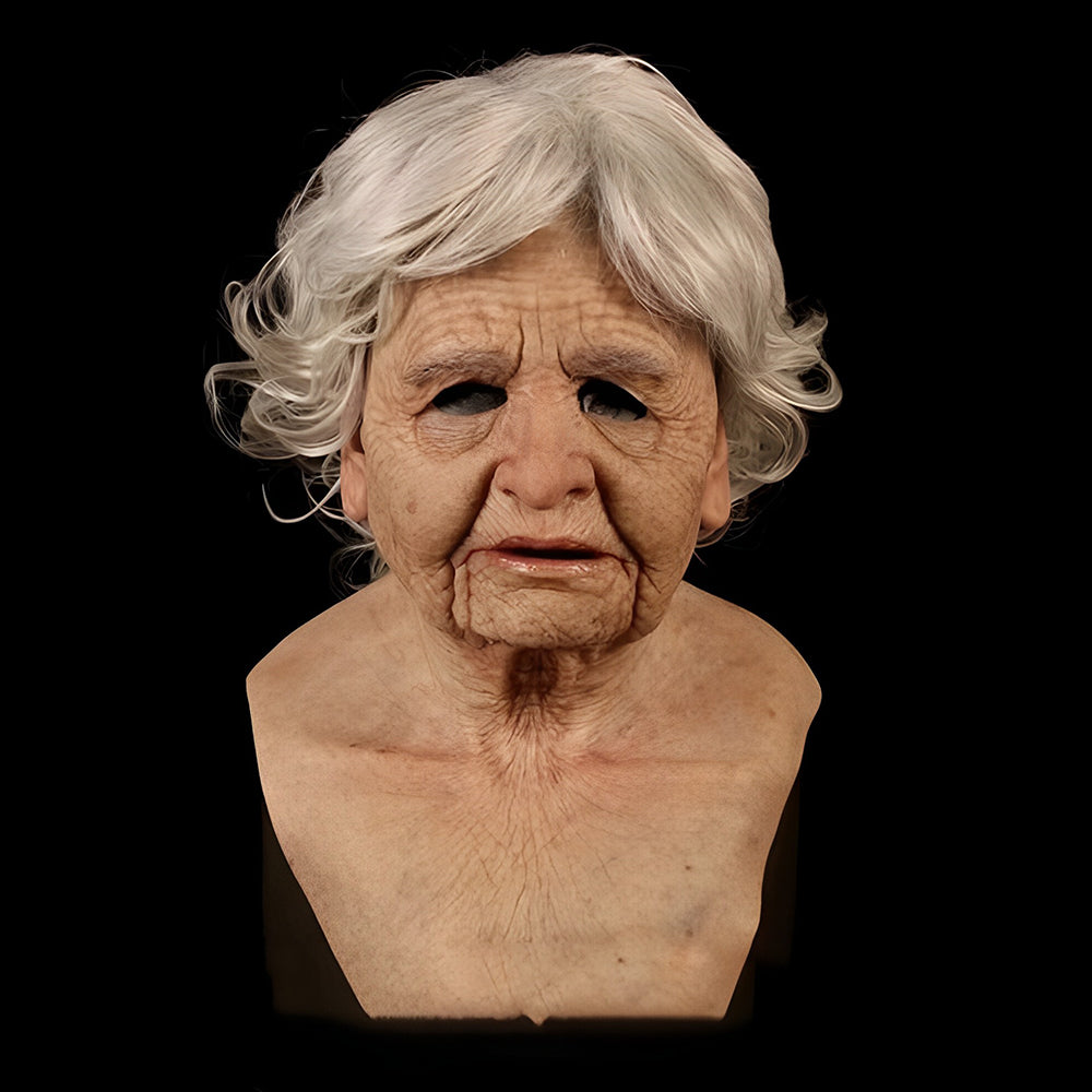 Realistisk Gammel Mann Maske – Halloween og Cosplay Lateks Maske med Bevegelig Mun | Skanto