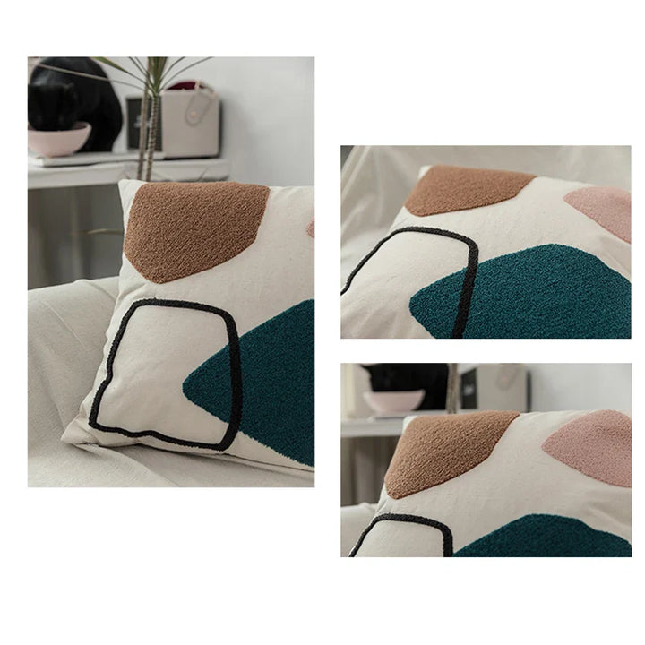 Black Cat & Garden Tufted Putekcase | Skanto