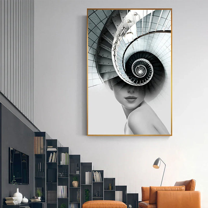 Abstract Fashion Architectural Art Wall Art Fine Art Canvas Print Pictures For Modern Apartment Living Room Home Office Decor | Skanto