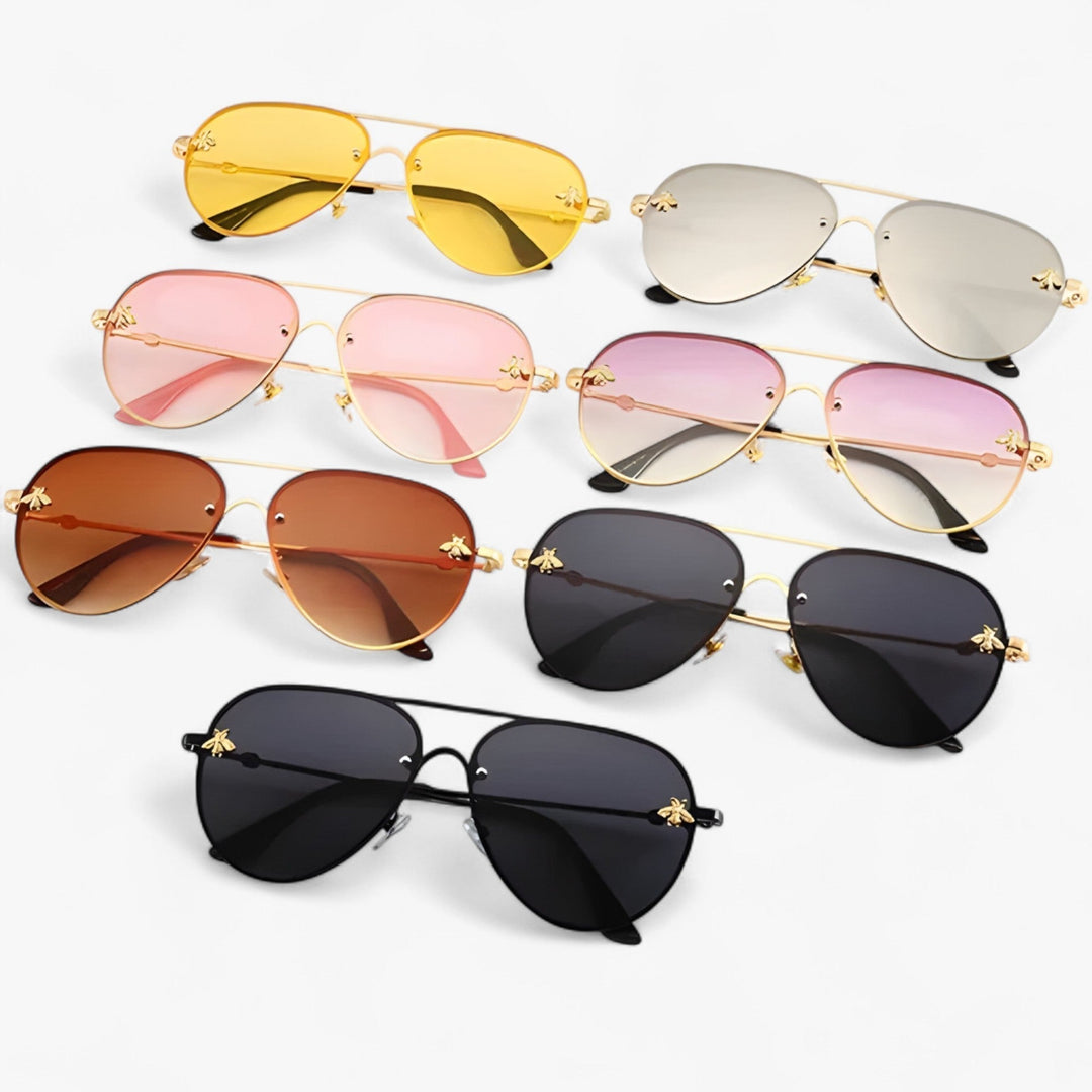 Vintage Pilot Sunglasses with Bee Detail – Halcyon | Skanto