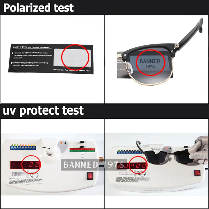 Skanto | Klassiske UV400 HD Polariserte Solbriller Unisex Retro Kjøremodus