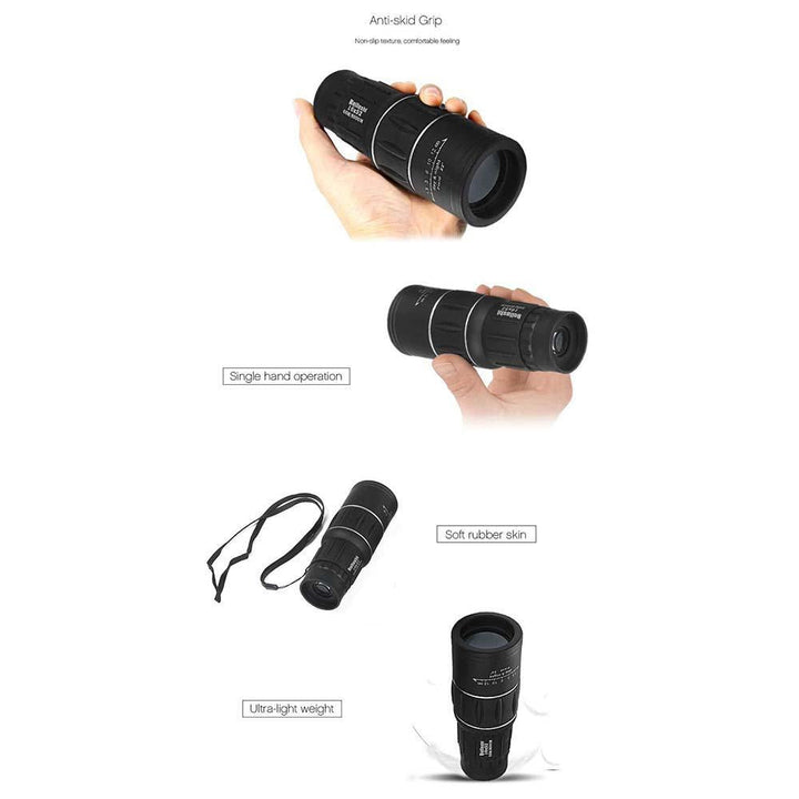 Skanto | 16 x 52 Dual Focus Monokular Kikkertscope Zoom Optisk Linse Kikkert