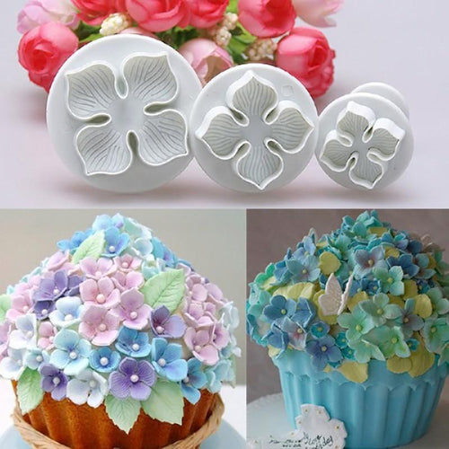 3 Delers Sett - Blomformet Kake Dekorering Verktøy | Skanto