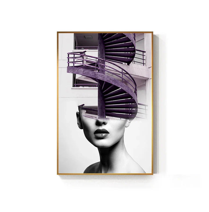 Abstract Fashion Architectural Art Wall Art Fine Art Canvas Print Pictures For Modern Apartment Living Room Home Office Decor | Skanto