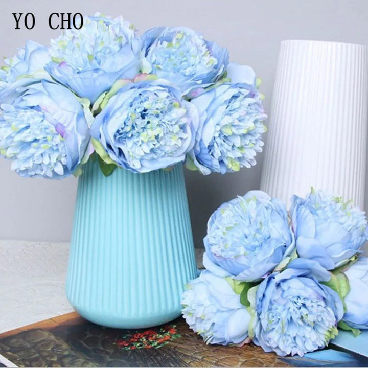 Skanto | Stor Peony Silke Blomsterbukett Sett