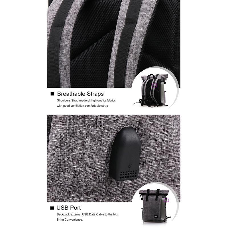 Skanto | Multifunksjonell Vanntett DSLR Kamera Reiser Bag Med USB Port