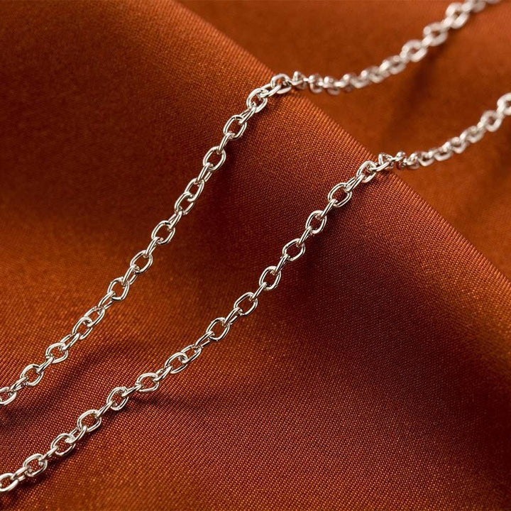 Skanto | Luksus Skinnende Rhinestone Snøfnugg Halskjede Pendler Kjede Lang