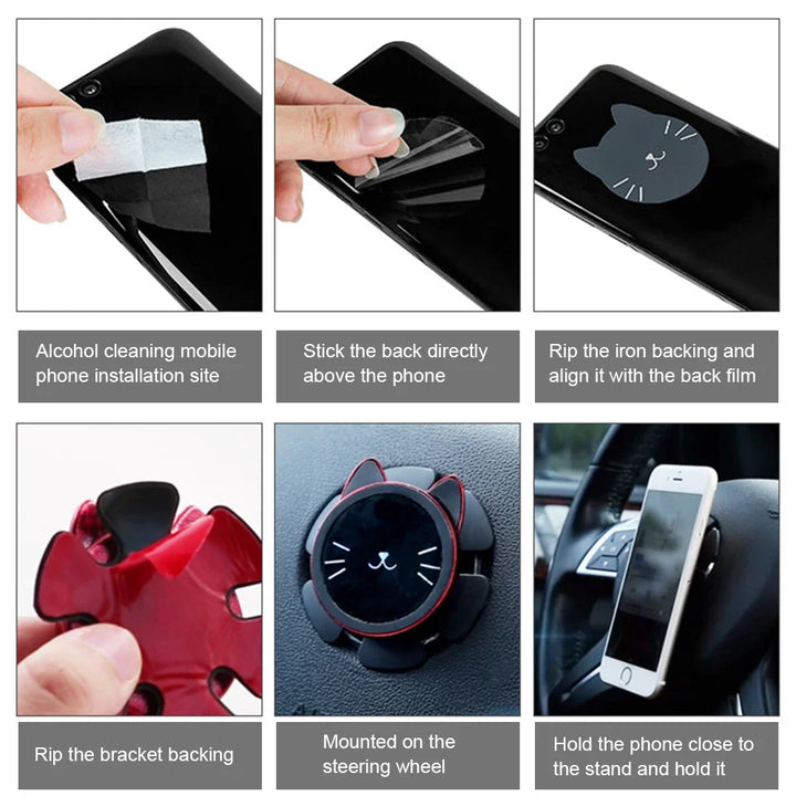 Skanto | 360° Rotasjon Ratt Magnetisk Telefonstativ