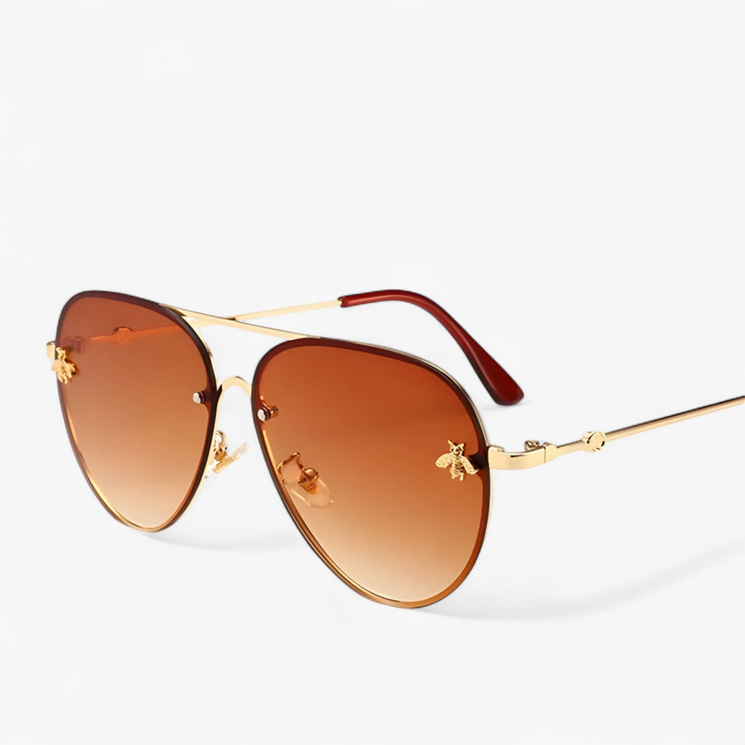 Vintage Pilot Sunglasses with Bee Detail – Halcyon | Skanto