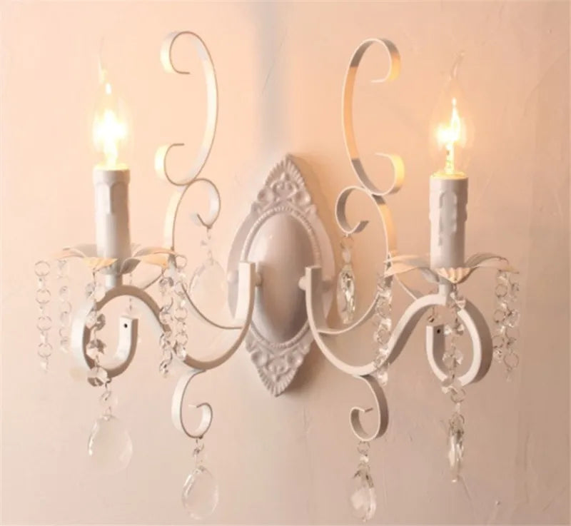 CrystalGlow Vegglampe - Vintage Black LED Belysning Skanto