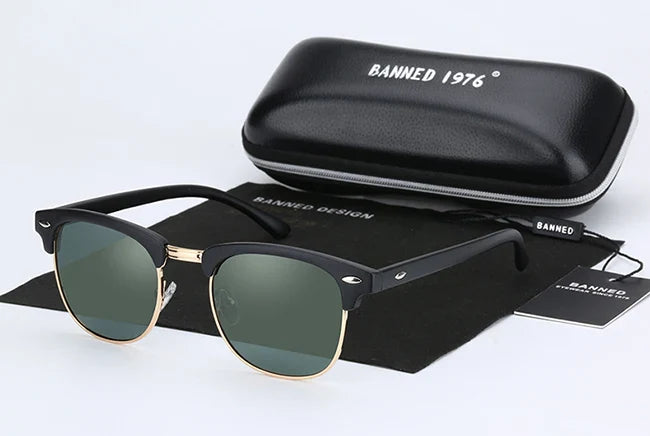 Skanto | Klassiske UV400 HD Polariserte Solbriller Unisex Retro Kjøremodus