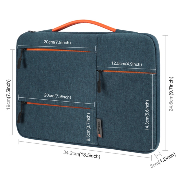 Skanto | HAWEEL 33.0 cm Ermeveske Glidelås Dokumentmappe Laptop Bag for Macbook, Samsung, Lenovo Thinkpad, Sony, DELL Alienware, CHUWI, ASUS, HP, 13 tommer - 13.5 tommer Laptoper (Marineblå)