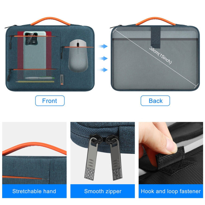 Skanto | HAWEEL 33.0 cm Ermeveske Glidelås Dokumentmappe Laptop Bag for Macbook, Samsung, Lenovo Thinkpad, Sony, DELL Alienware, CHUWI, ASUS, HP, 13 tommer - 13.5 tommer Laptoper (Marineblå)