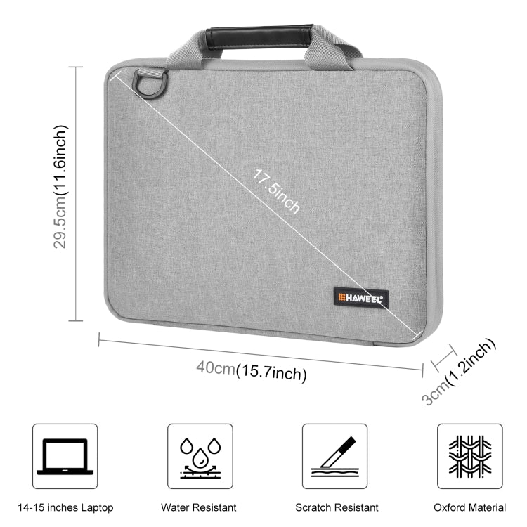 Skanto | HAWEEL 14.0 tommer - 16.0 tommer dokumentsnor hurtigtask for Macbook, Lenovo Thinkpad, ASUS, HP (Grå)