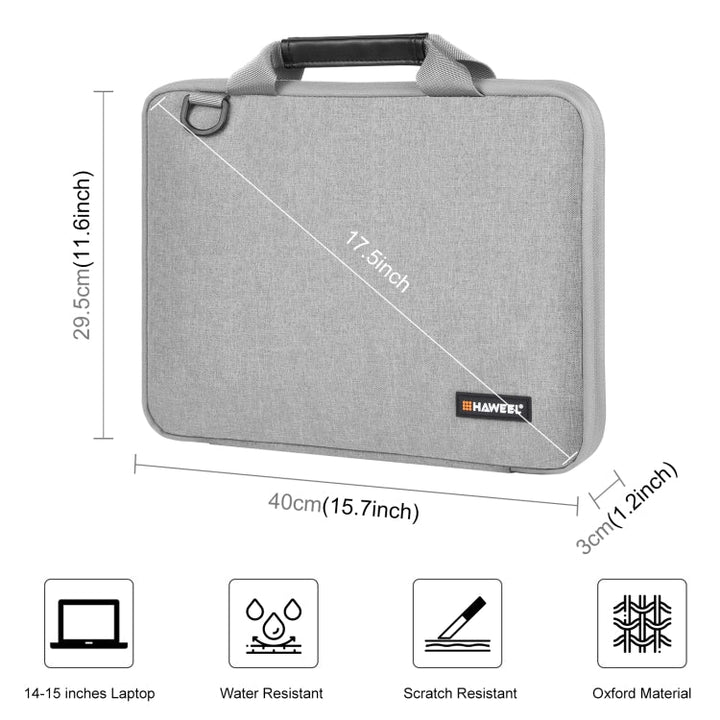 Skanto | HAWEEL 14.0 tommer - 16.0 tommer dokumentsnor hurtigtask for Macbook, Lenovo Thinkpad, ASUS, HP (Grå)