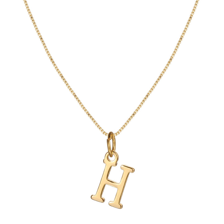 Skanto | 14k Minimal Serif Initial Halskjede
