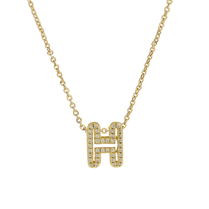 Skanto | Blændende Diamant Initial Halskjede