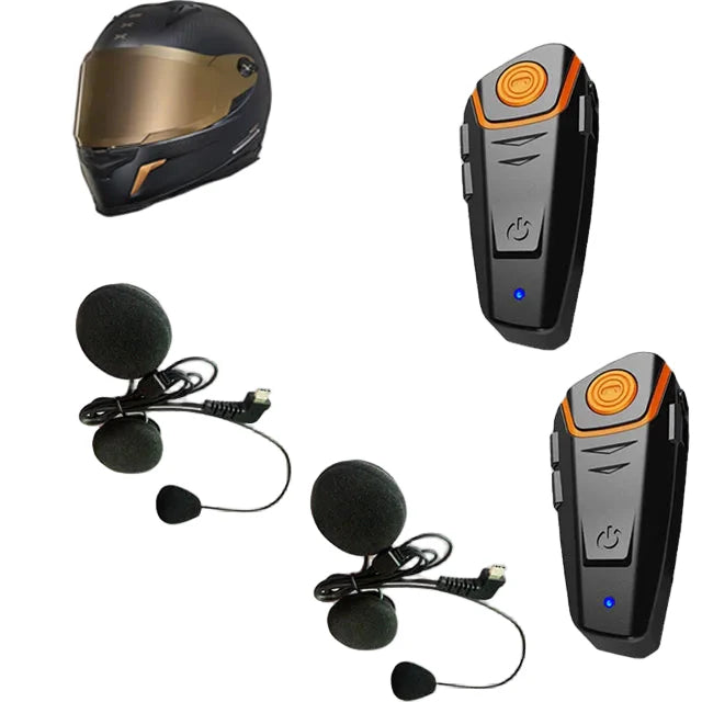 Skanto | Vanntett Bluetooth motorsykkel intercom med FM og 1000M rekkevidde – RoadLink
